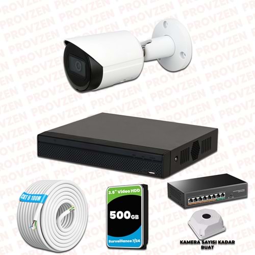 Provzen Dahua 1 Kameralı IP 1080P Gece Görüşlü Güvenlik Kamerası