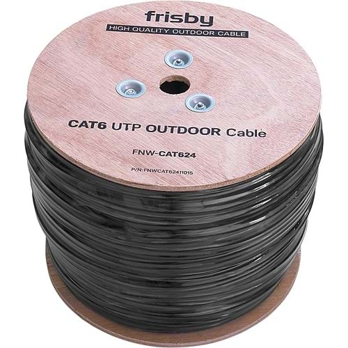 FRİSBY CAT6 SİYAH YERALTI UPT NETWORK CAT6 305 MT KABLO