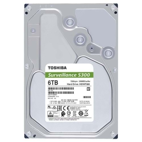 TOSHİBA SURVEİLLANCE S300 6 TB HDWT860 GÜVENLİK HDD