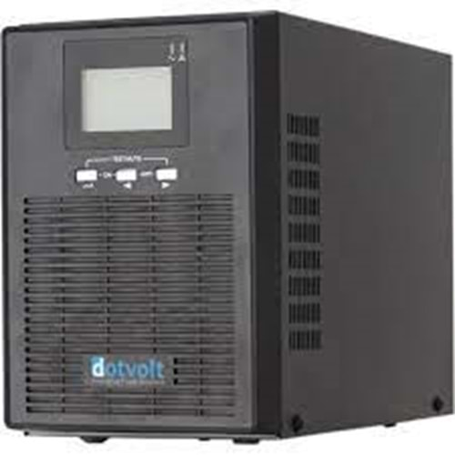 DOTVOLT (VOLT-MN-1KVA) 1KVA ONLİNE GÜÇ KAYNAĞI-UPS LCD (1/1 FAZ 2x12V 7AH 5-15 DAK)