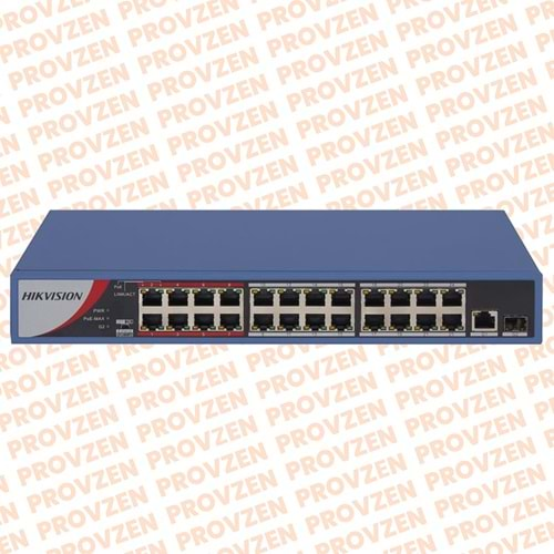 PROVZEN HIKVISION DS-3E0326P-E/M(B) 24 Port POE Switch 10/100 + 1x Uplink + 1x SFP 230W