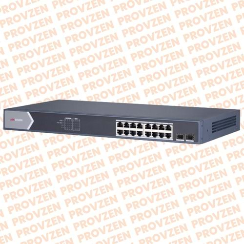 PROVZEN HIKVISION DS-3E0518P-E/M 16 Port POE Switch 10/100/1000 + 2x SFP 125W