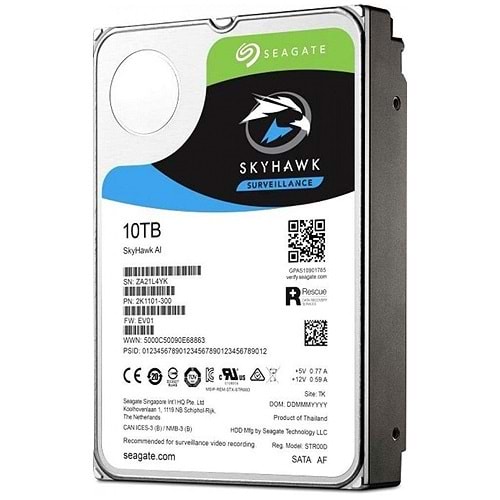 Seagate Skyhawk (St10000ve001) 10tb 3.5 İnç 7200rpm 256mb Sata3 7/24 Güvenlik Harddisk