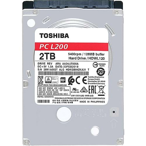 2 TB 7/24 TOSHİBA REFİELFSTEDE HDD