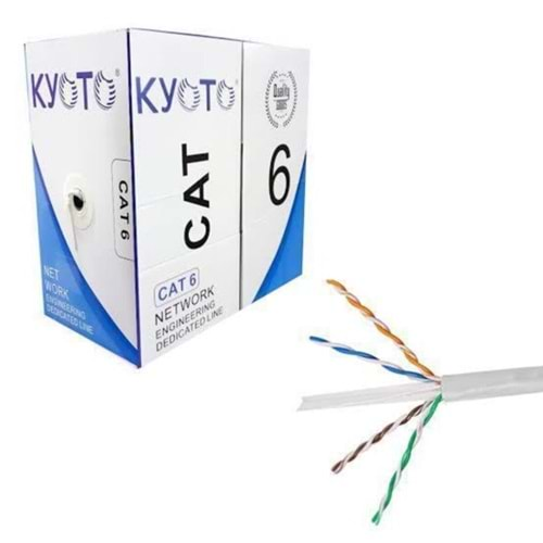 Kyoto Cat6 Kablo 23 Awg Cat 6 Ethernet Internet Kablosu 305 Metre