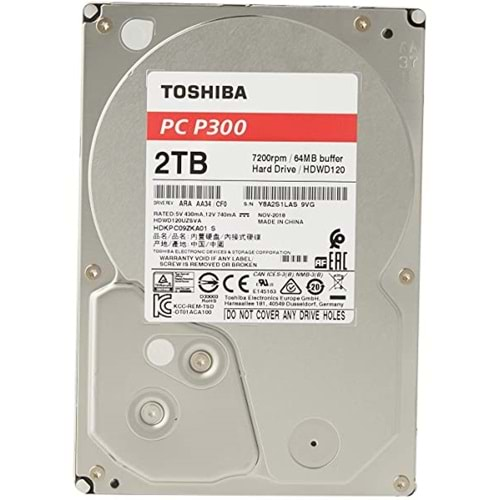 HD 2 TB TOSHIBA 3,5 IN SAT HDD