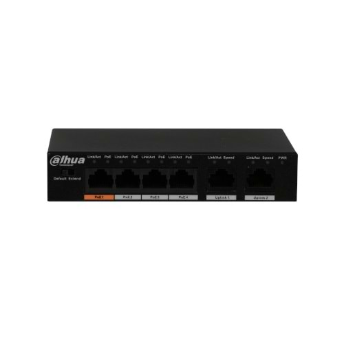 DAHUA PFS3006-4ET-60 4 Port Hızlı Ethernet PoE Switch ( 4FE PoE +2 FE )