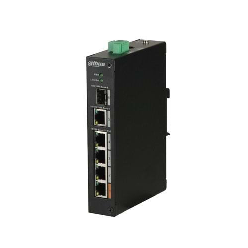 DAHUA PFS3106-4ET-60 4 Kanal PoE Switch - ( 4FE PoE + 1 GE + 1 GE SFP )