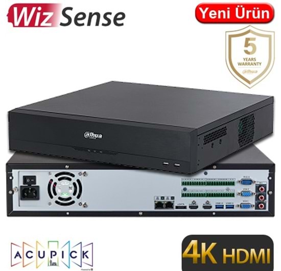 DAHUA NVR5864-EI 64 Kanal 4K 8x20TB AcuPick WizSense NVR Kayıt Cihazı