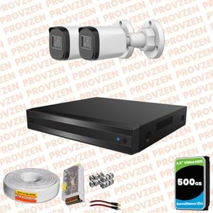 Provzen Rivo Dahua 2 Kameralı Full HD Güvenlik Kamerası 500GB