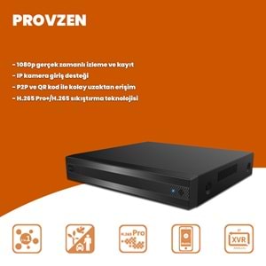Provzen RV HiLook 4 Kameralı Full HD Geniş Açı Güvenlik Kamerası