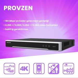 Provzen Hikvision 10 IP 4MP ColorVu Mikrofonlu Güvenlik Kamerası Olay Anında bildirim