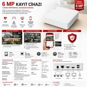Provzen Hikvision 2 Kameralı 6MP IP ColorVu 3.0 Güvenlik Sistemi AI İnsan Araç Algılama Çift Yönlü Ses ve Işıklı Alarm