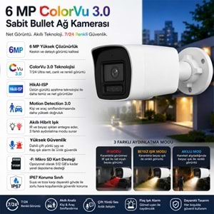 Provzen Hikvision 14 Kameralı 6MP IP ColorVu 3.0 Güvenlik Sistemi AI İnsan Araç Algılama Çift Yönlü Ses ve Işıklı Alarm