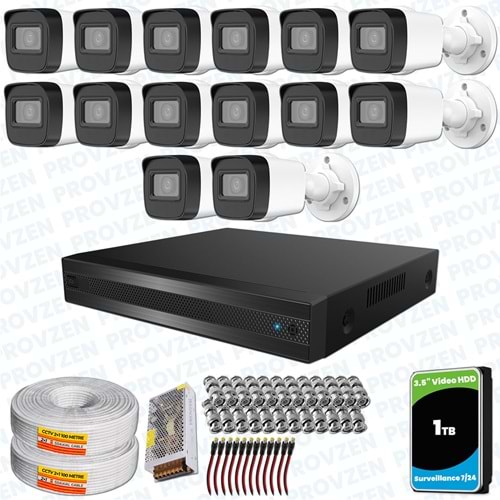 Provzen Hikvision RV 14 Kamera Güvenlik Kamerası 1TB (1000GB) HDD