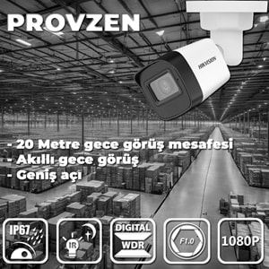 Provzen Hikvision 13 Kamera FullHD Güvenlik Kamerası Set 1TB HDD