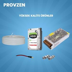 Provzen 4 Kameralı 5MP Lensli 1080P FullHD Gece Görüş Renkli Set