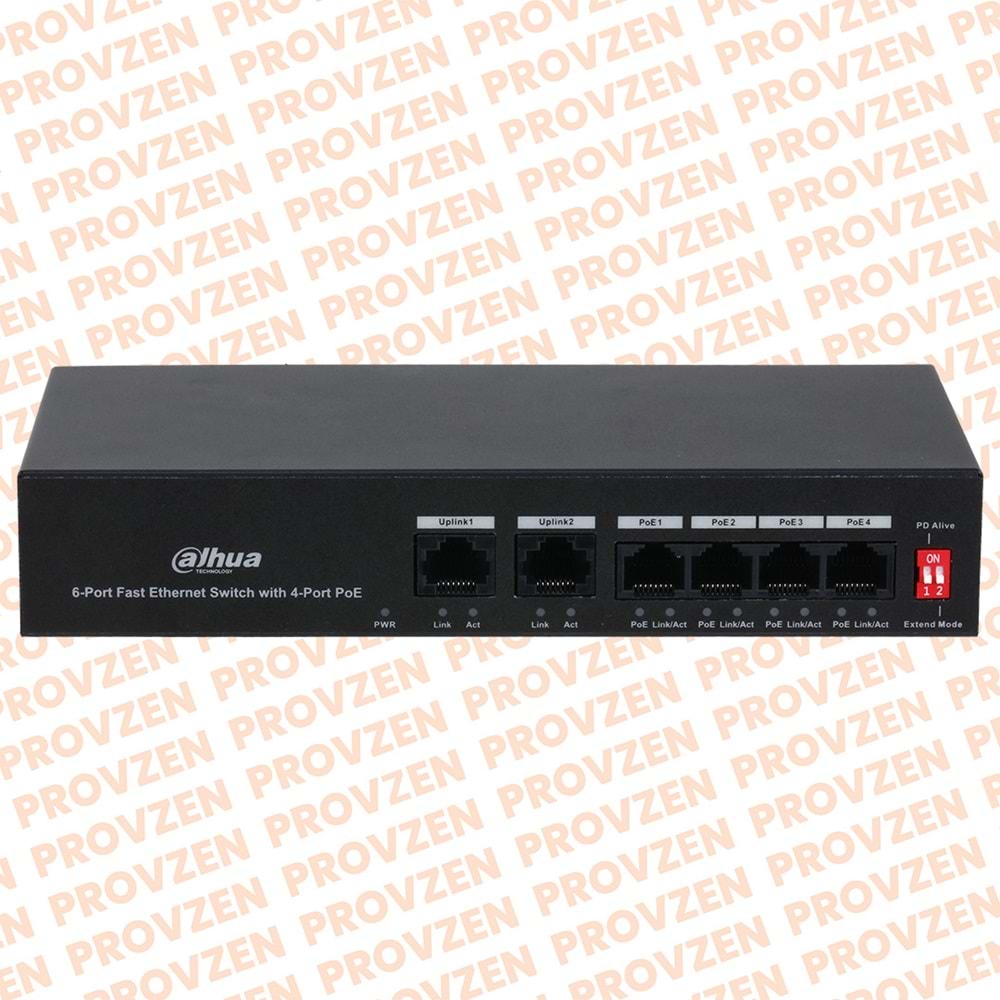 PROVZEN DAHUA PFS3006-4ET-36 6 Port 36W POE Yönetilemez Switch