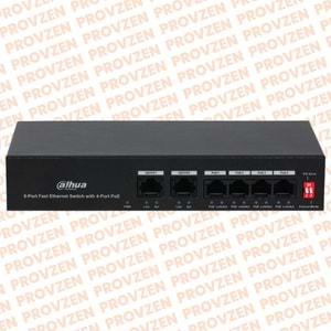PROVZEN DAHUA PFS3006-4ET-36 6 Port 36W POE Yönetilemez Switch