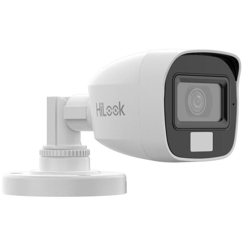 Hilook Hikvision THC-B127-LPS 2MP Dual Light Audio Mini Bullet Kamera - 20m Gece Görüşü, IP66 Suya Dayanıklı, Dahili Mikrofonlu