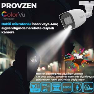 Provzen Hilook Güvenlik Kamerası Seti Dah-Mik Colorvu 1 Kamera
