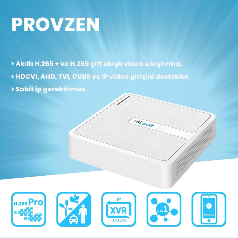 Provzen Hilook Güvenlik Kamerası Seti Dah-Mik Colorvu 1 Kamera
