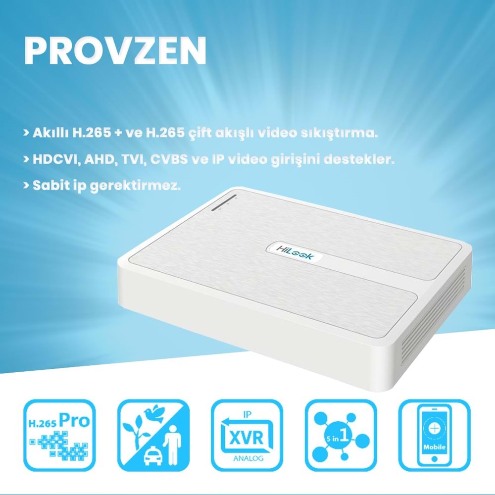 Provzen Hilook Güvenlik Kamerası Seti Dah-Mik Colorvu 12 Kamera